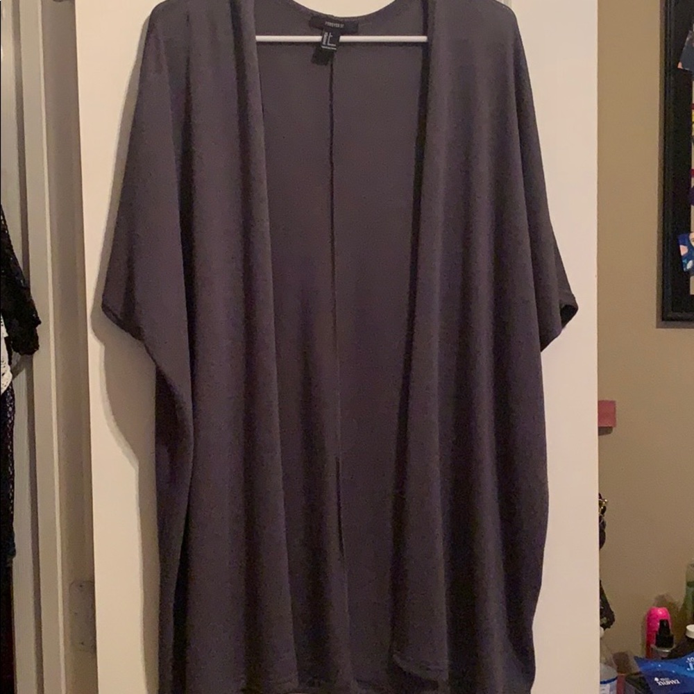 Omg grey short sleeve cardigan